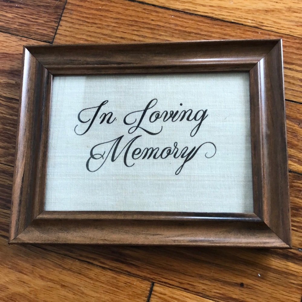In Loving Memory wedding sign